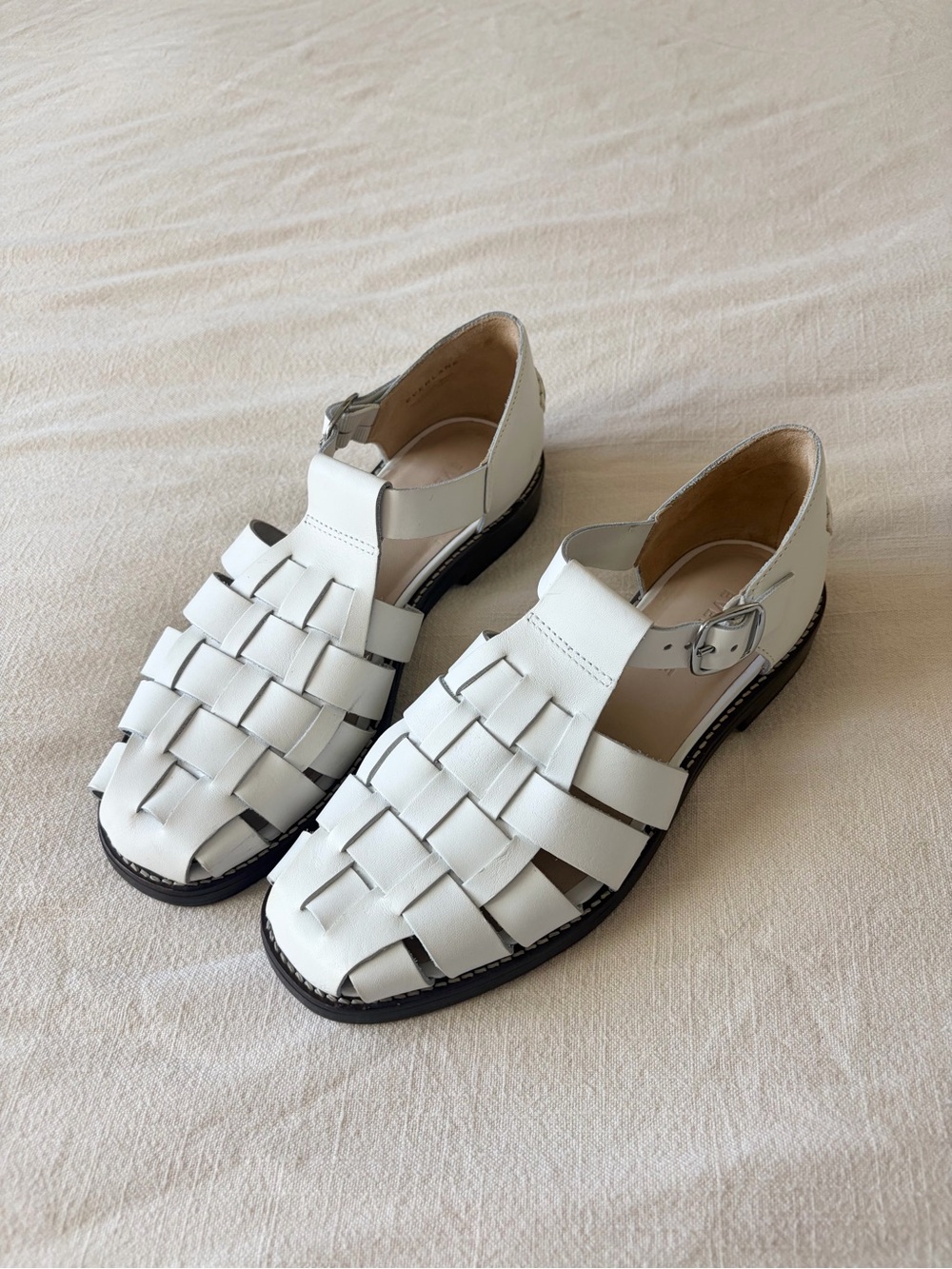 Everlane | White Leather Fisherman Sandal